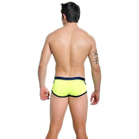 Almost Naked Quirk Boxer Neon Yellow by Andrew Christian