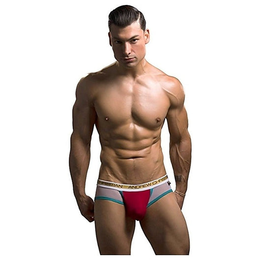 Peek-a-boo Holiday Brief Red by Andrew Christian