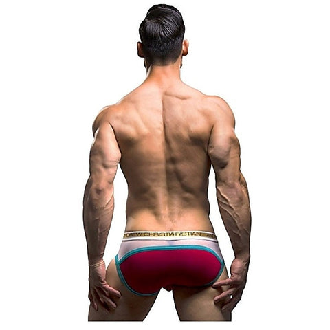 Peek-a-boo Holiday Brief Red by Andrew Christian