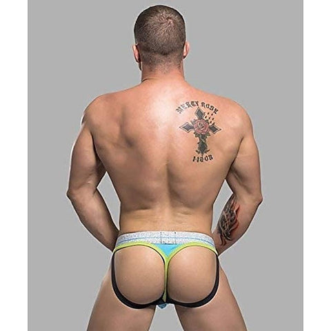 Show It Jock Thong Aqua by Andrew Christian