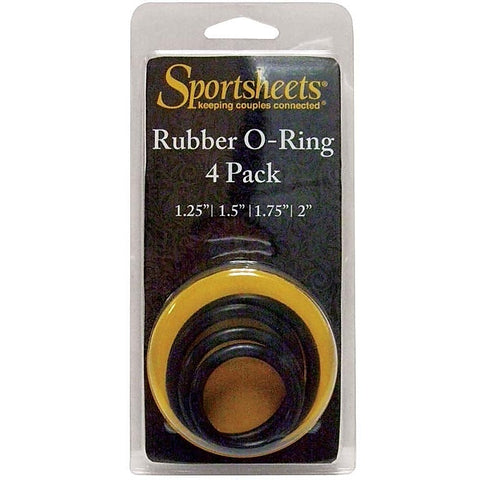 Rubber O-Cock Ring 4 Pack by Sportsheets
