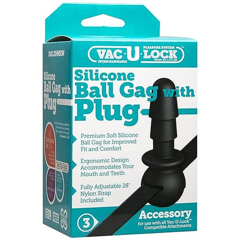 Vac-U-Lock Black Ball Gag by Doc Johnson