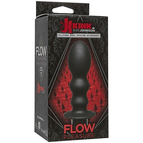 Kink Flow Silicone Anal Douche Accessory Pleasure Black