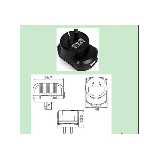 Mains Plug 5v USB AC Adapter I Type by BDStyle