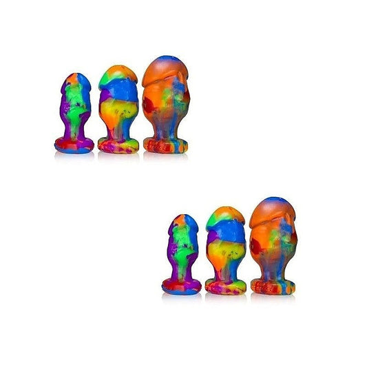 Honcho 1-2-3 Butt Plug Rainbow by Oxballs