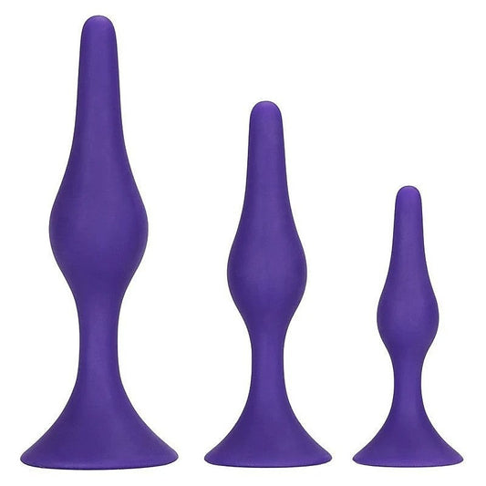 Booty Silicone Anal Trainer Kit Purple by California Exotics