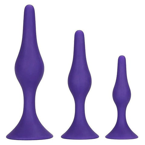 Booty Silicone Anal Trainer Kit Purple by California Exotics