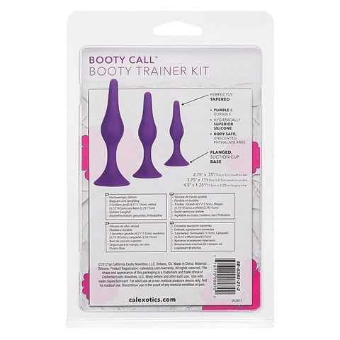 Booty Silicone Anal Trainer Kit Purple by California Exotics