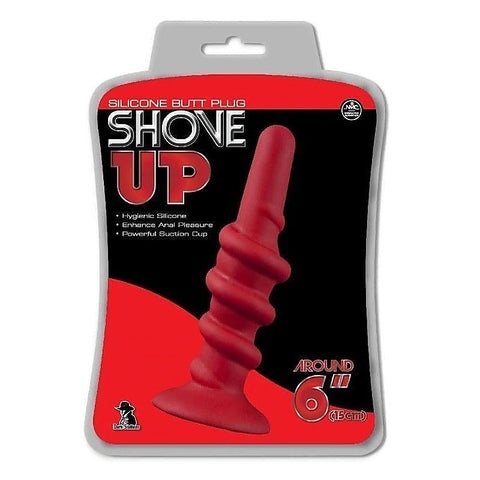 Shove Up 6" Silicone Dong With Suction Cup Red