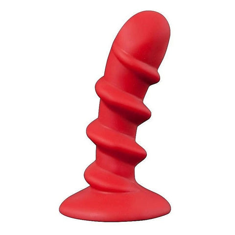 Shove Up 6" Silicone Dong With Suction Cup Red