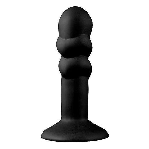 Shove Up 5" Silicone Butt Plug with Suction Cup Black