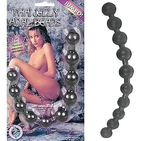 Jumbo Jelly Thai Beads Black by NANMA Corporation