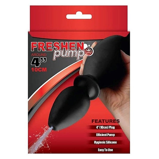 Freshen Pump Black 10cm Anal Plug Douche