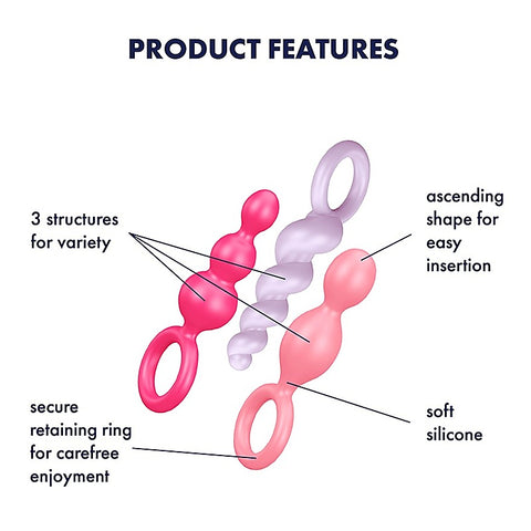 Booty Call Silicone Anal Plugs by Satisfyer