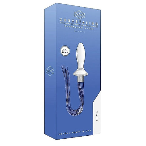 Chrystalino Tail White Glass Anal Plug by Shots Toys