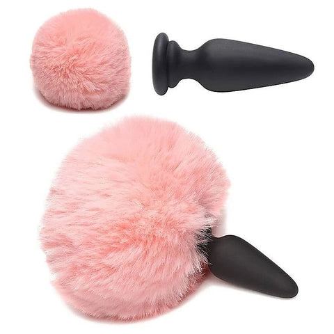 Faux Fluffy Bunny Tail Anal Plug by XR Brands