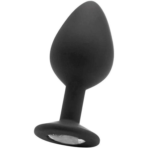Ouch! Large Diamond Butt Plug Black by Shots Toys