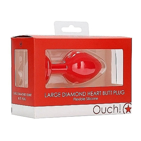Ouch! Diamond Heart Butt Plug by Shots Toys
