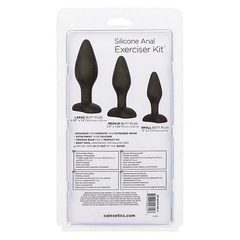 3 Piece Silicone Anal Plug Exerciser Kit
