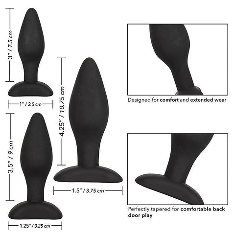 3 Piece Silicone Anal Plug Exerciser Kit