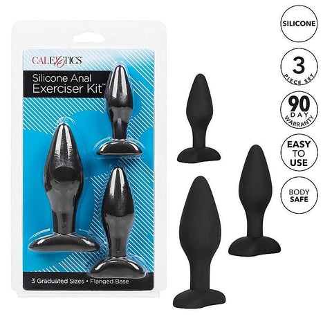 3 Piece Silicone Anal Plug Exerciser Kit