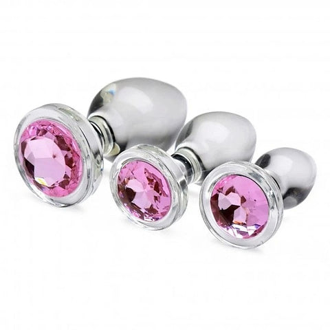 Crystal Clear Glass Anal Plug by XR Brands