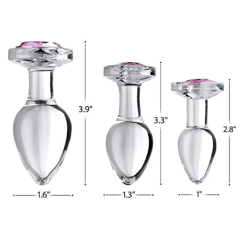 Crystal Clear Glass Anal Plug by XR Brands