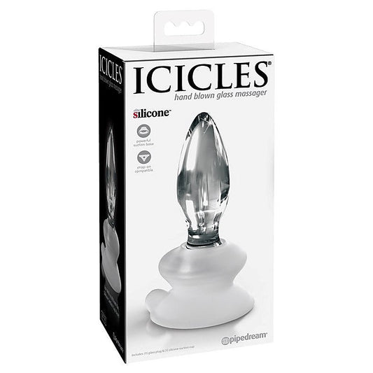 Icicles No 91 Suction Cup Base Glass Butt Plug by Pipedream