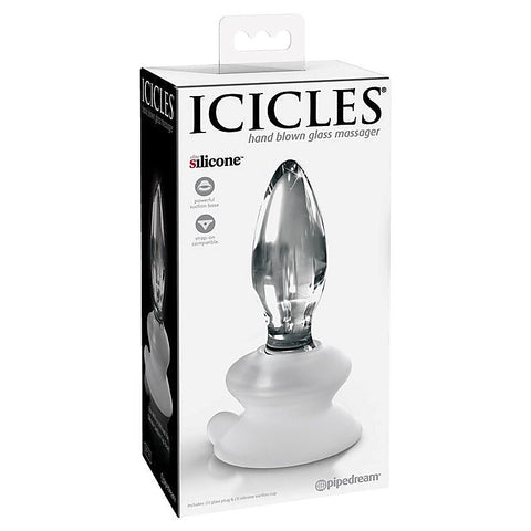 Icicles No 91 Suction Cup Base Glass Butt Plug by Pipedream
