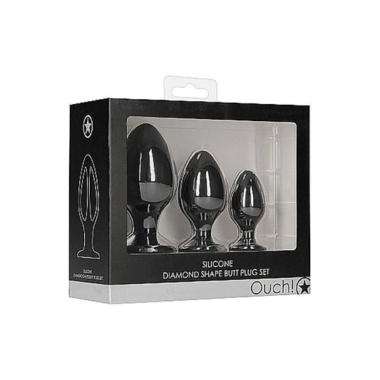 Ouch! Diamond Shape Plug Set by Shots Toys