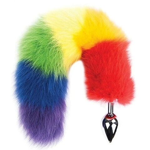 Rainbow Foxy Tail Butt Plug by Hott Products
