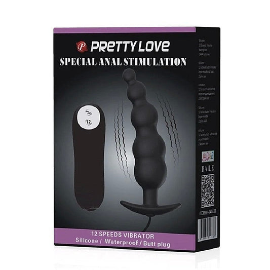 Pretty Love Curved Beads Anal Vibrator by Baile