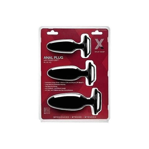 Xplay Anal Plug with Finger Grip Kit by Perfect Fit