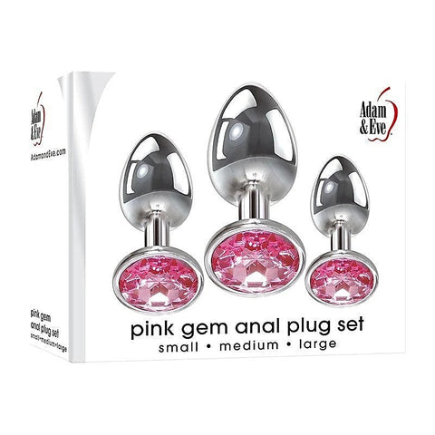 Pink Gem Anal Training Plug Set by Adam & Eve