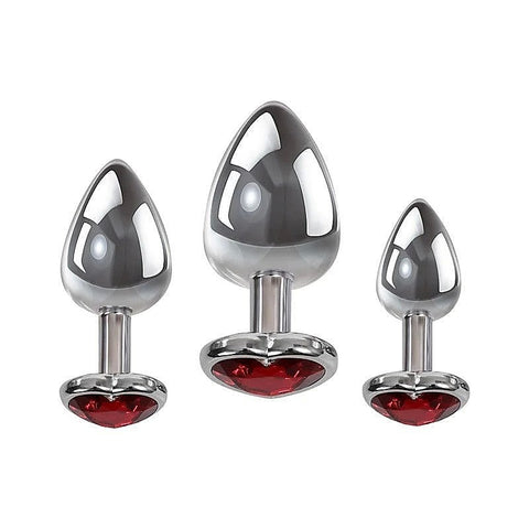 Three Hearts Gem Anal Plug Collection by Adam & Eve Sextoys