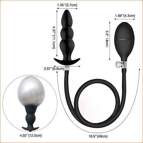 Inflatable Dildo Anal Beads by BDStyle