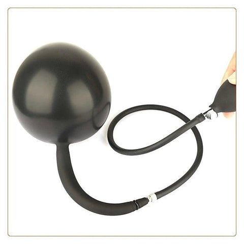 Metal Ball Inside Inflatable Dildo Plug by BDStyle