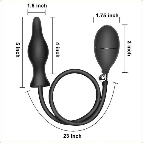 Dark Inflator Silicone Inflatable Dildo Anal Plug by BDStyle
