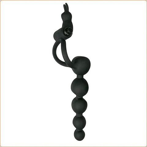 Anal Beads With Vibration Cock Ring by BDStyle