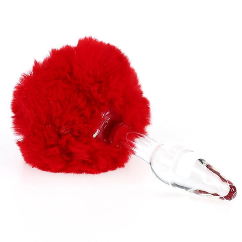Bunny Tail Glass Butt Plug by BDStyle