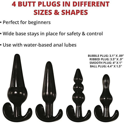 4-Piece Anal Pleasure Set by Adam & Eve