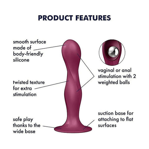 Double Ball-R Soft Silicone Dildo by Satisfyer