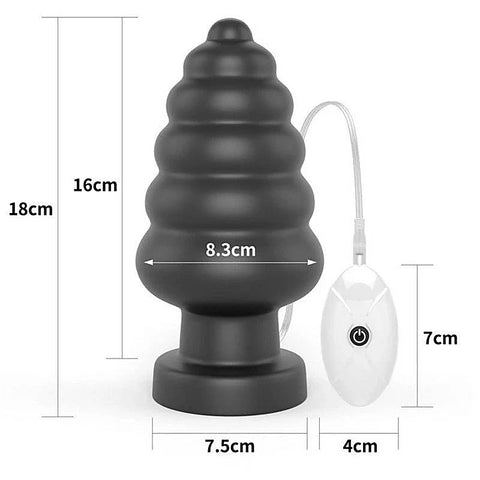 King Sized 7 Inch Vibrating Anal Cracker Butt Plug