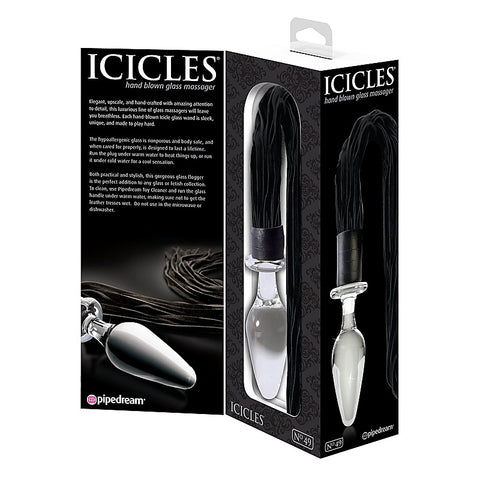 Icicles No 49 Glass Butt Plug and Flogger