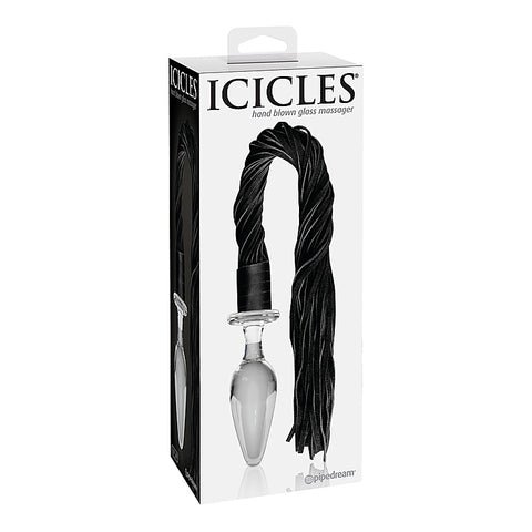 Icicles No 49 Glass Butt Plug and Flogger