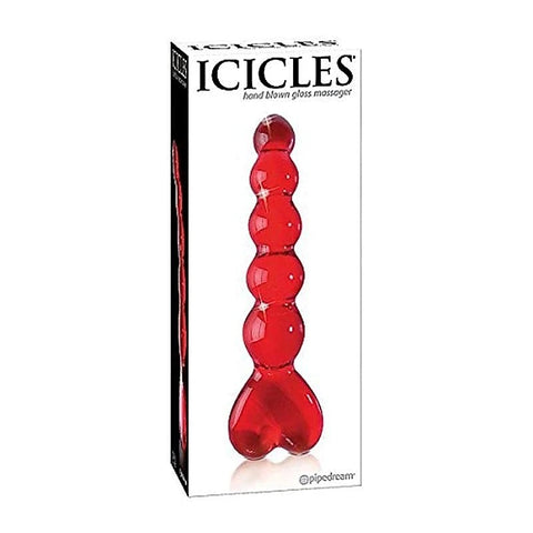 Icicles No 32 Hand Blown Glass Anal Beads by Pipedream