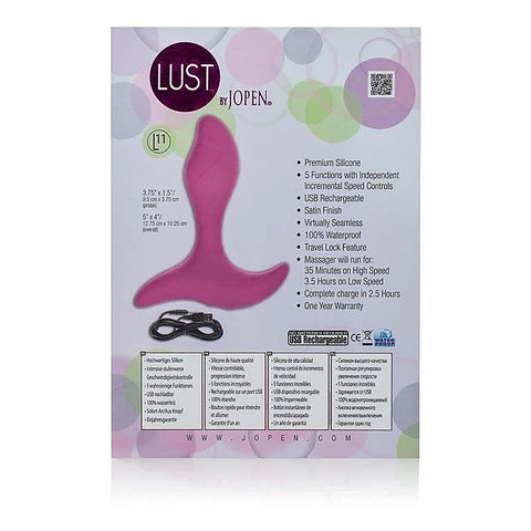 Lust by Jopen L11 Rechargeable Prostate Massager