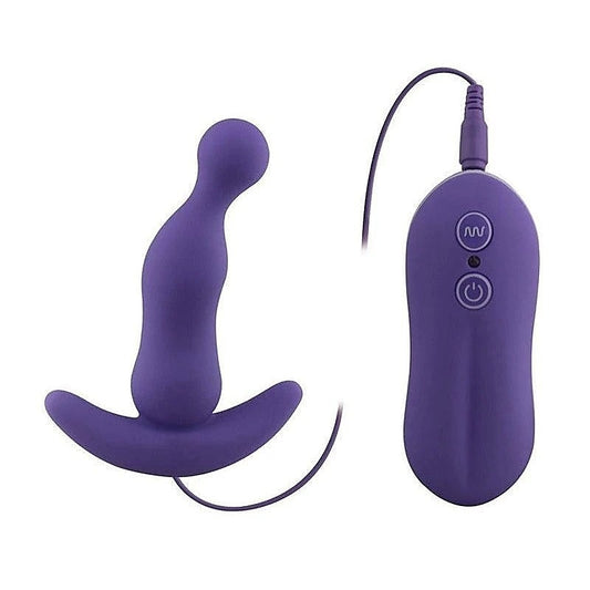Curved Vibrating Anal Plug Purple by Aphrodisia