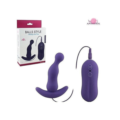 Curved Vibrating Anal Plug Purple by Aphrodisia