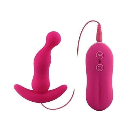 Curved Vibrating Anal Plug Purple by Aphrodisia